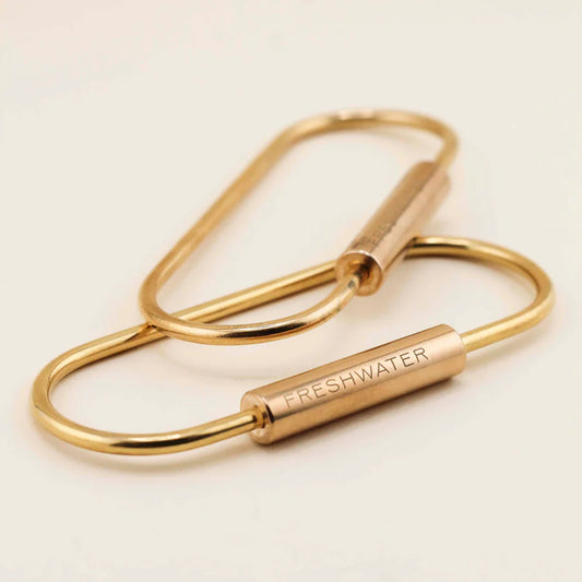 Brass Oval Keyring